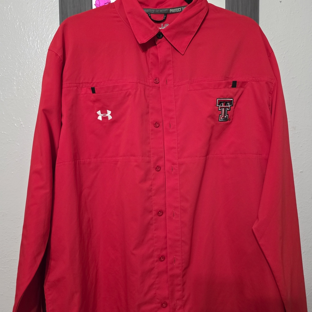 Texzs Tech Under Armour Men's Bright Red Shirt